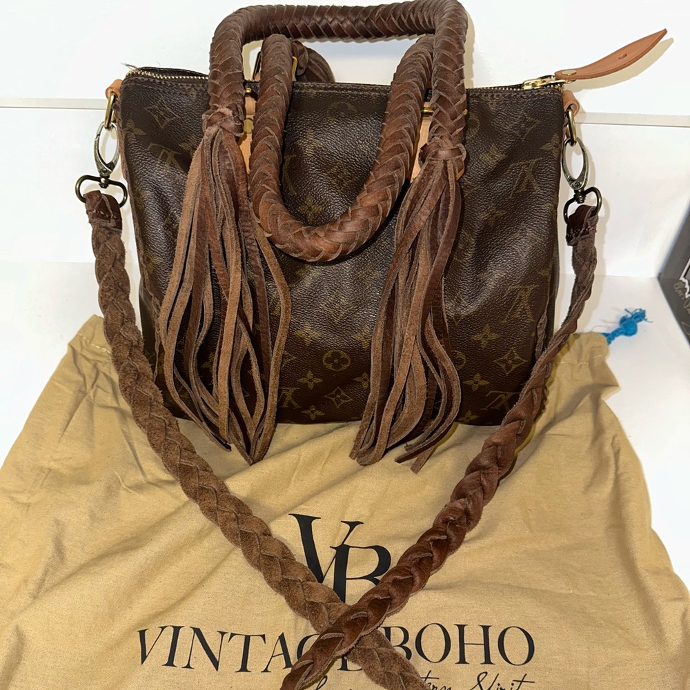 BRAND NEW! Vintage Boho Bags Upcycled Louis Vuitton Speedy 30 Bag